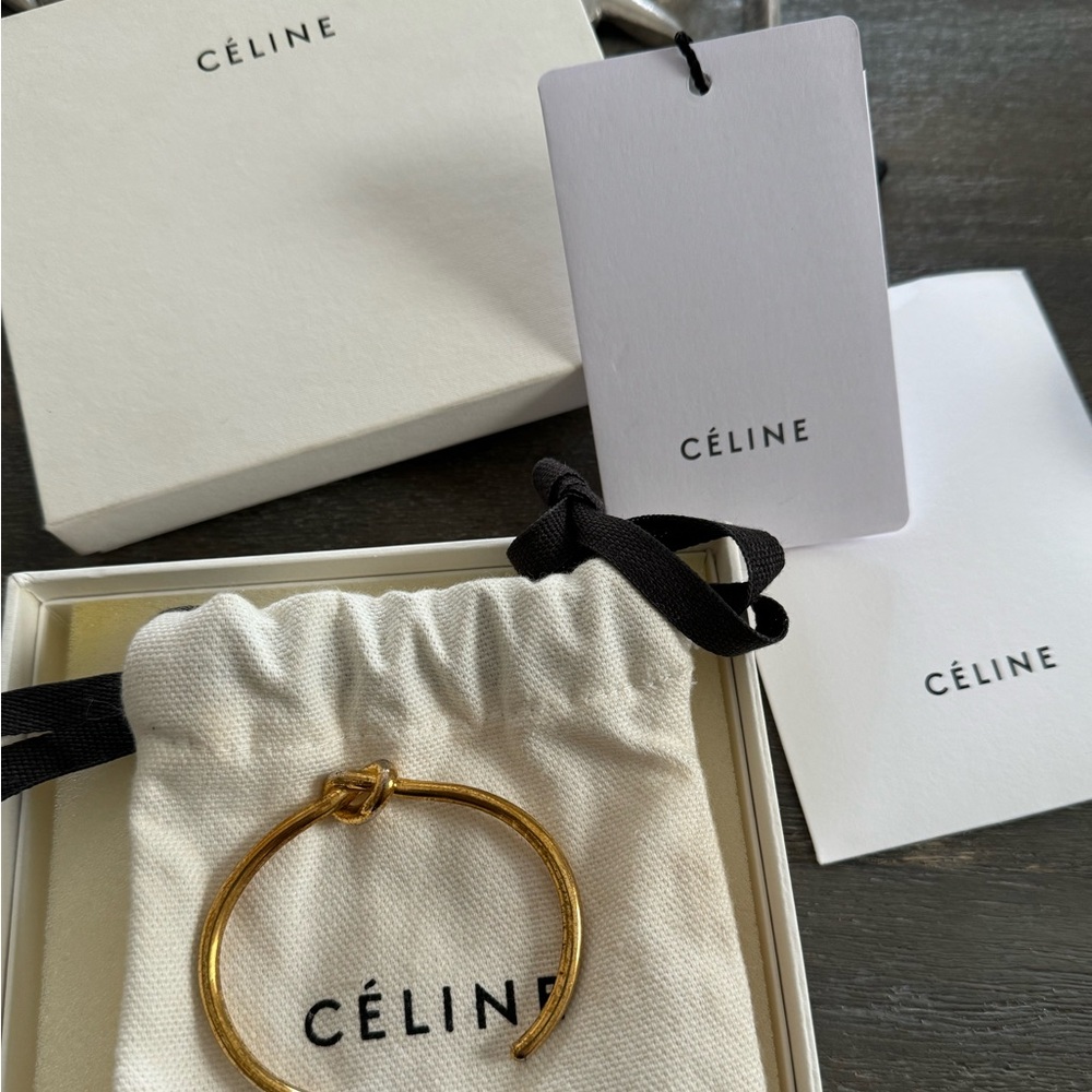 Celine Knot Extra Thin Gold Plated Bracelet